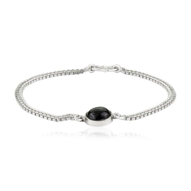 Retro 7.6 Carats Black Star Gemstone Bracelet in 925 Silver For Sale - Image 10 of 15