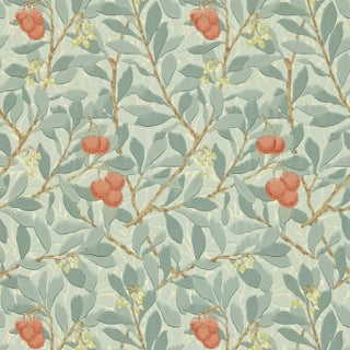 Morris & Co Arbutus Wallpaper in Slate/Russet For Sale