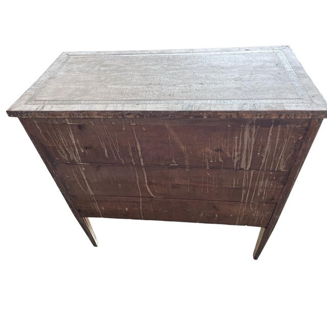 Antique Italian Neoclassical Commode in Bleached Walnut For Sale - Image 5 of 18