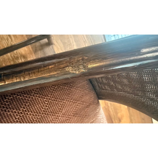 Barbara Barry for McGuire Caned Bar Stools in Dark Tobacco — Set of 4 (2006) For Sale - Image 11 of 16