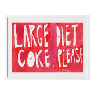 Large Diet, Please by Virginia Chamlee in White Frame, Medium Art Print For Sale