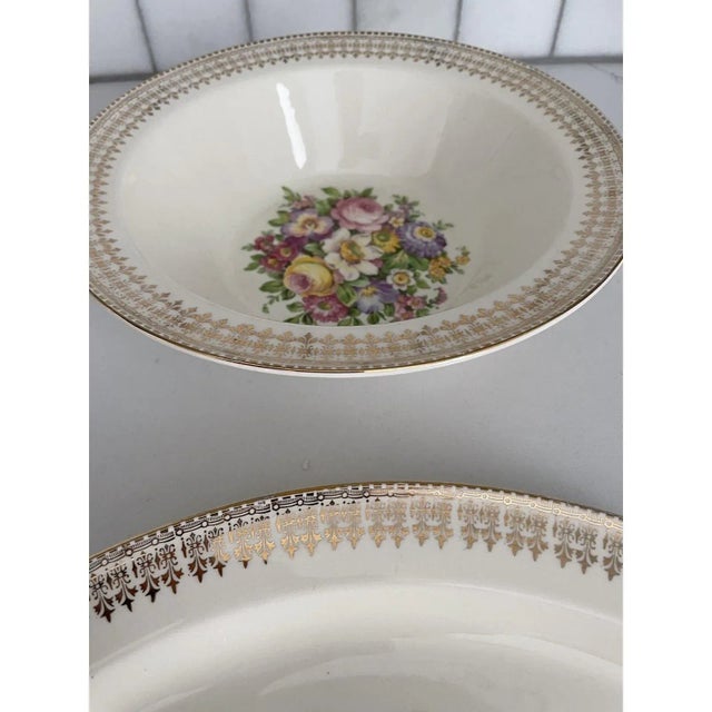 Mid 20th Century 22 Karat Gold Serving Bowl & Platter For Sale - Image 9 of 13