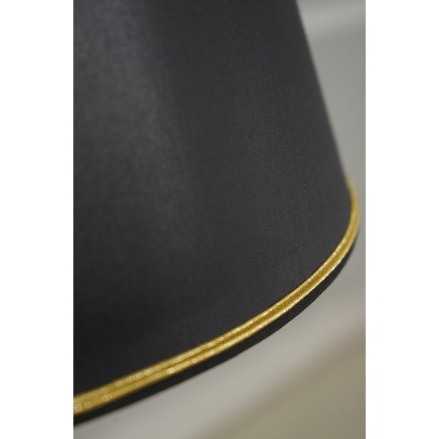 Gold Pair of Vintage French Empire Gold Leaf on Wood Column Lamps For Sale - Image 8 of 11