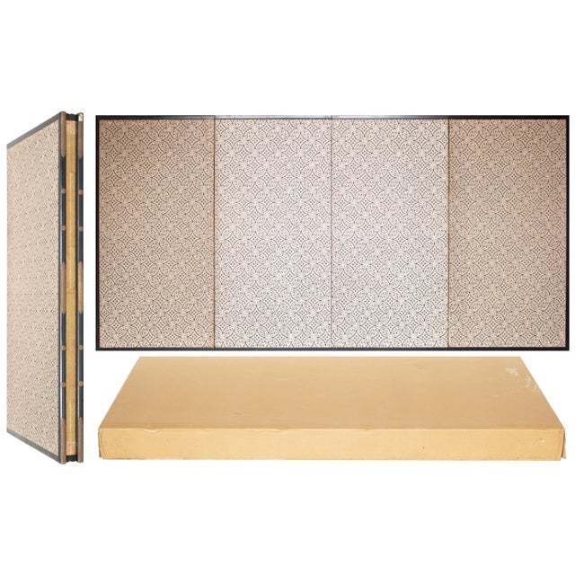 "Autumn Flowers" by Hideka, 24k Gold 1970s Showa Era Yamato-E Japanese Byobu Screen For Sale - Image 16 of 18