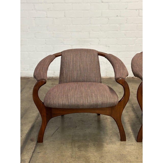 Brown 1960s Horseshoe Style Lounge Chair For Sale - Image 8 of 12