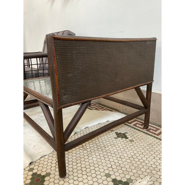 Vintage Rattan Lanai Table Attributed to John Eisner for Ficks Reed, Circa 1970 For Sale In Raleigh - Image 6 of 8