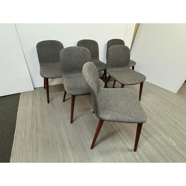 Gray Omar De Baggio for Design Within Reach Bacco Chairs, Set of Six For Sale - Image 8 of 12