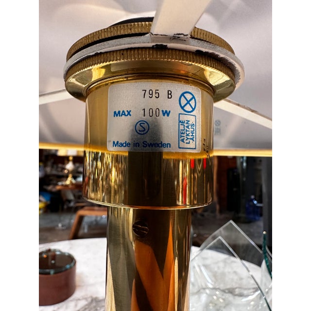 Anders Pehrson, Early "Bumling" Table Lamp, Brass, Ateljé Lyktan, Sweden, 1960s For Sale In Los Angeles - Image 6 of 9