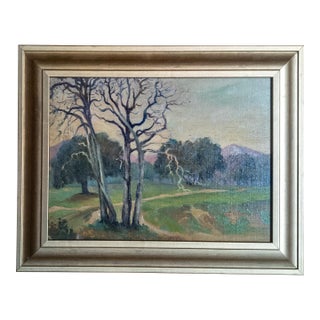 20th Century American Impressionist Landscape Painting, Unsigned For Sale
