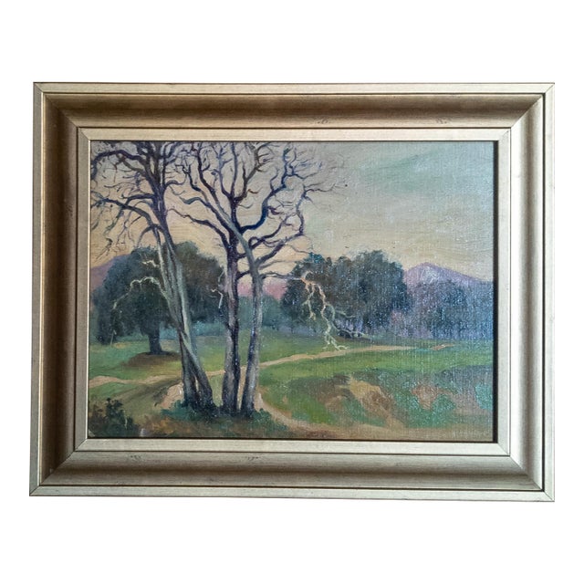 20th Century American Impressionist Landscape Painting, Unsigned For Sale