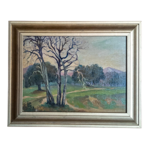 20th Century American Impressionist Landscape Painting, Unsigned