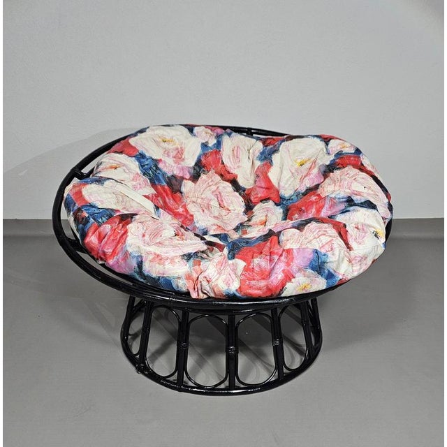 Papasan rattan lounge chair 1970s Width 120 Height 70 cm Papasan rattan lounge chair 1970sWidth 120Height 70 cm