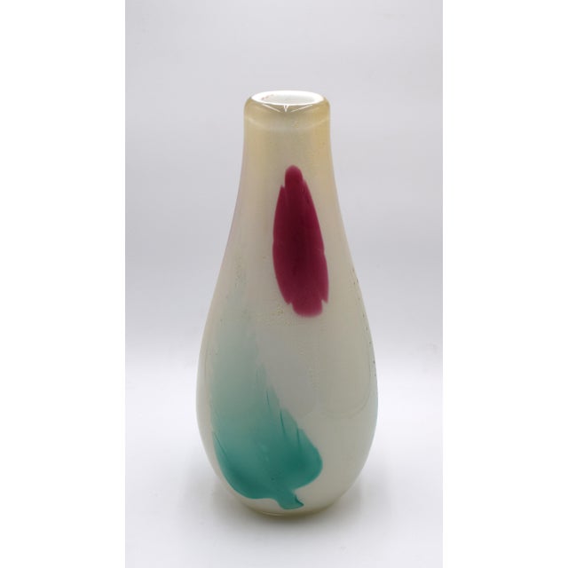 Mid-Century Modern Muranese Glass Vase with Leaves, 1960s For Sale - Image 3 of 13