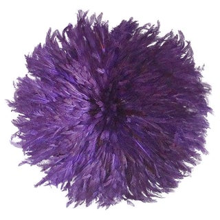 JuJu African Feather Headdress - Purple For Sale