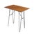 Adrian Pearsall Pair Teak Tops End Side Console Tables Stands Pedestals Tall Wire Legs MINT! For Sale - Image 4 of 8