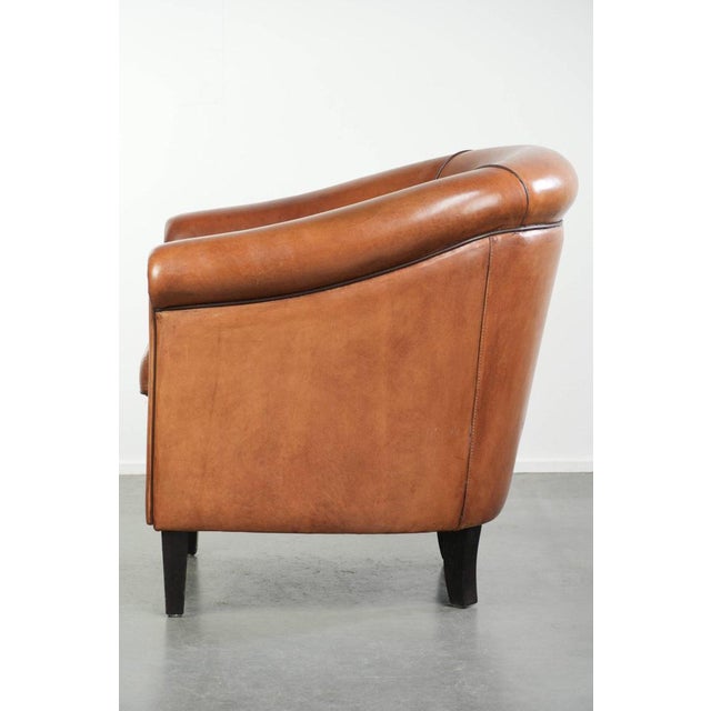 1970s Vintage Club Chair in Sheepskin Leather For Sale - Image 5 of 13