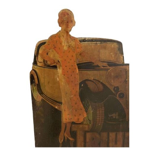 1930s Vintage Triumph Gloria Car Advertising Board, 1930s For Sale - Image 5 of 18