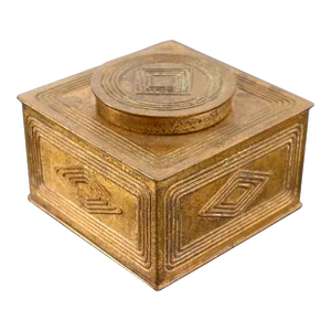 Tiffany Studios New York Graduate Pattern Bronze Doré Inkwell