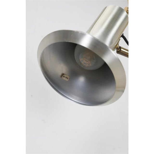 Mid-Century Danish Modern Gilt Floor Lamp from Lyskær Belysning, 1970s For Sale - Image 11 of 14