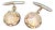 Gold Cufflinks with Gradient Reliefs, Set of 2 For Sale