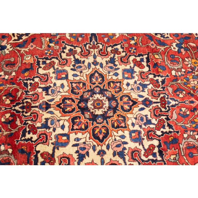 Semi-Antique Hand-Knotted Persian Bakhtiari Rug 5'5" X 8'9" For Sale - Image 16 of 18