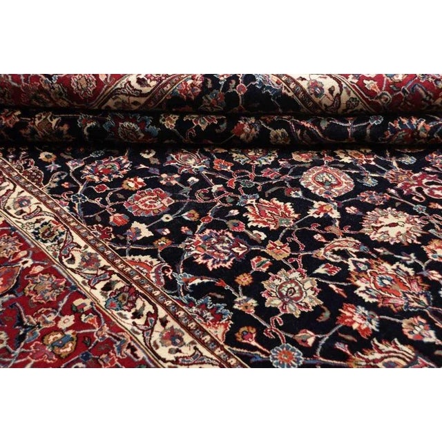 Persian Mashad Rug with Floral Pattern For Sale - Image 10 of 11