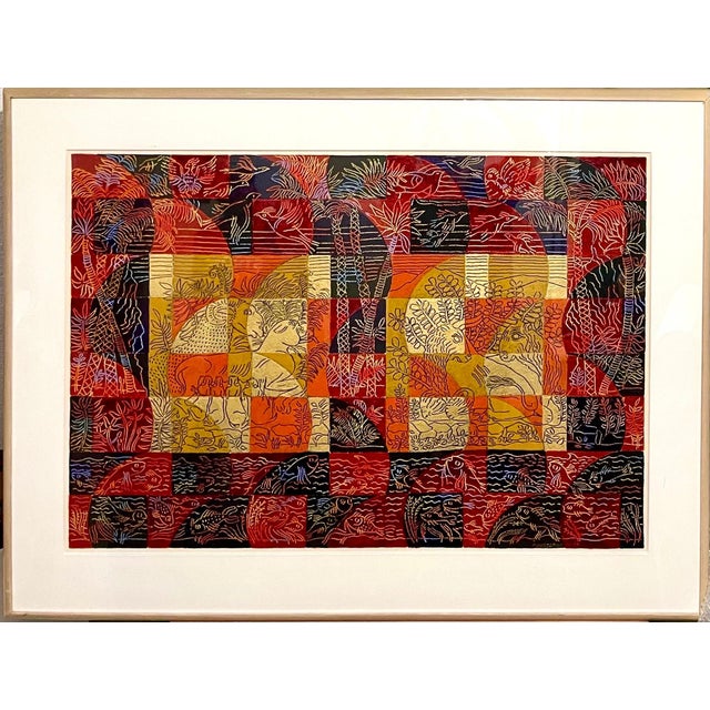 Harry Koursaros (1928-1986) Peaceable Kingdom, the Ram, 1983 Framed 34 X 45. sheet 25.5 X 37 Hand Signed Provenance: Bank...