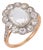 Early 20th Century Victorian Gia 2.25 Carat Rose Cut Diamond 18k Rose Gold Cluster Ring, Size 8.25 For Sale