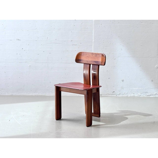 Vintage Sapporo Dining Chairs in Walnut by Mario Marenco for Mobil Girgi, 1970s, Set of 4 For Sale - Image 3 of 16
