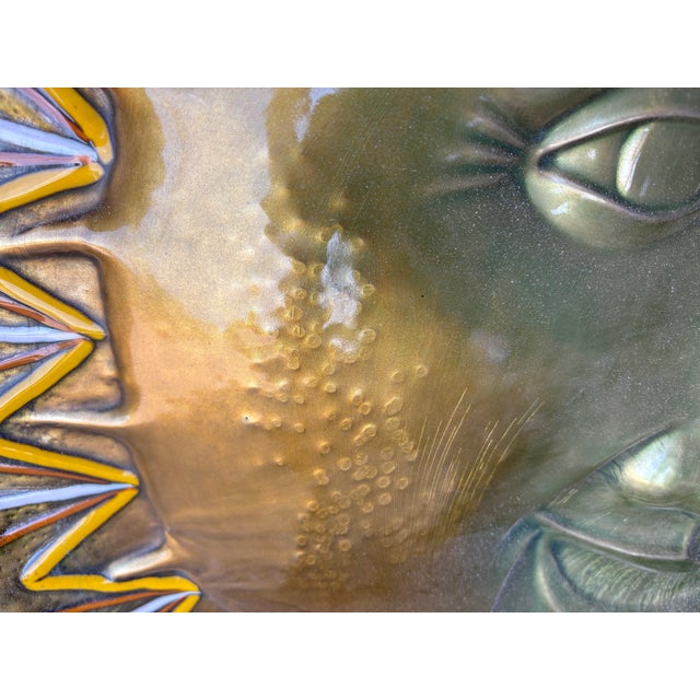 1960s Italian Modern Enameled Sun Sculpture For Sale - Image 9 of 11
