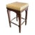 Oak & Leather Stein Barstool From the Madeline Stuart Collection For Sale