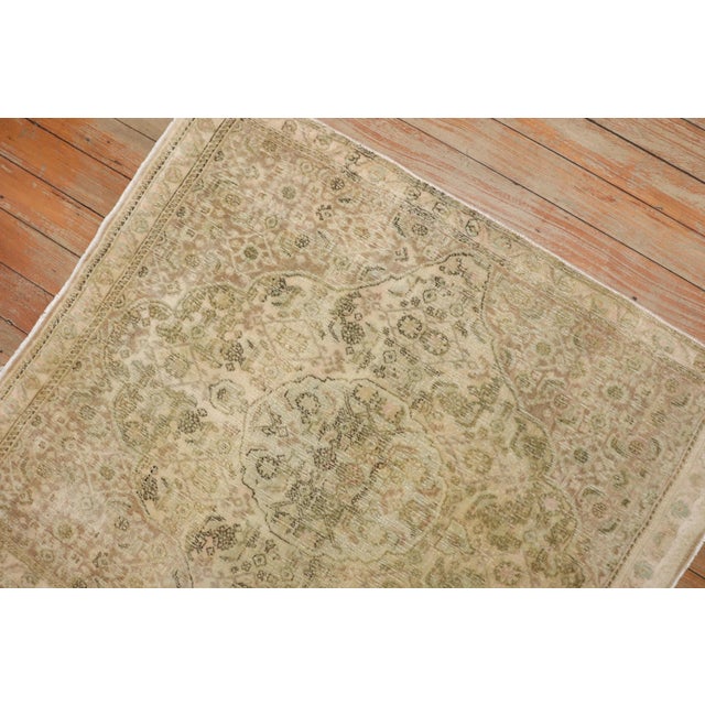 Persian Tabriz Mini Square Rug no. j3210 For Sale In New York - Image 6 of 7