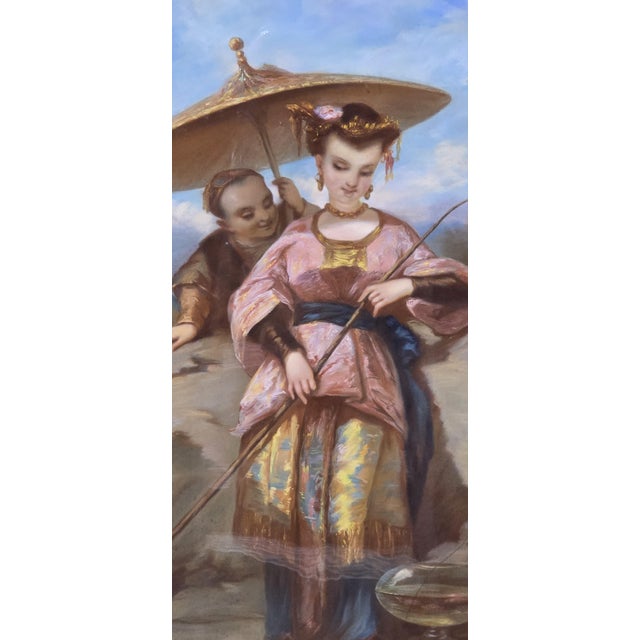 Chinese Lady Fishing, Pastel on Canvas, 1850, Framed For Sale - Image 6 of 12