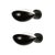 Metal Mid-Century Modern Black Eye Sconce Wall Lamps by Serge Mouille, Set of 2 For Sale - Image 7 of 8