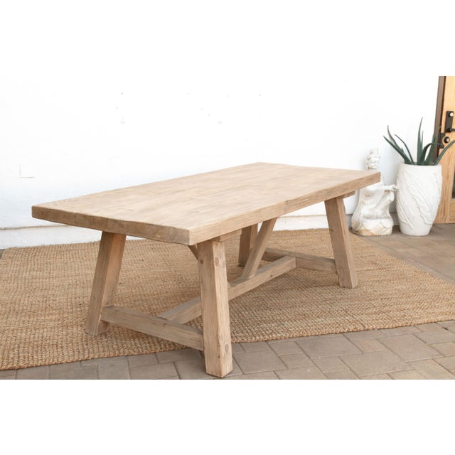 1990s The Roussillon, 84" Reclaimed Wood Tavern Table For Sale - Image 5 of 12