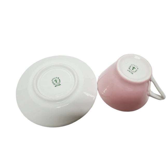 1970s Postmodern Porcelain Cup and Saucer, Austria, 1960s, Set of 2 For Sale - Image 5 of 7