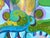 Cecilia Beaven Contemporary Abstract Green and Purple Toned Biomorphic Animal Painting, 2021 For Sale - Image 10 of 11