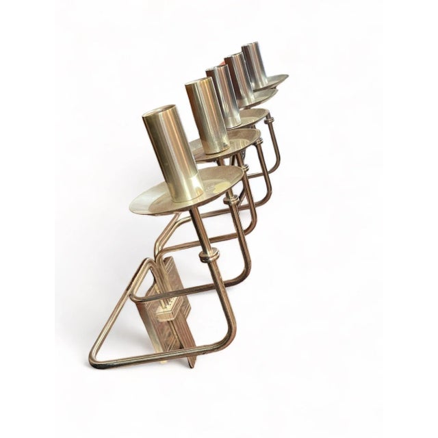Mid 20th Century Mid 20th Century Tommi Parzinger 5-Lite Wall Candelabras Sconces- Set of 2 For Sale - Image 5 of 12