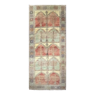 Antique Charming Oushak Gallery Carpet, 5'4" X 12'9" For Sale