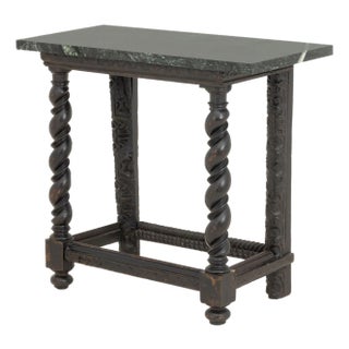 Flemish Ebonized and Carved Wood Console Table For Sale