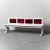 4-Seater Bench in Wood and Velvet, 1950s For Sale - Image 12 of 12