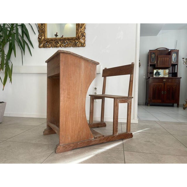 Brown Children's School Bench in Pine For Sale - Image 8 of 8