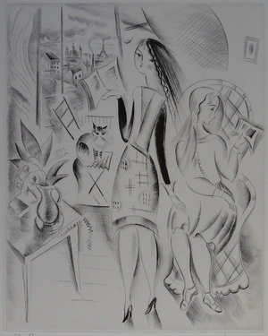 Mily Possoz, The Readers, Original Signed Engraving