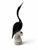 Mid 20th Century Vintage Formia Murano Black Glass Heron Bird Sculpture - Authentited With Original Sticker For Sale - Image 5 of 5