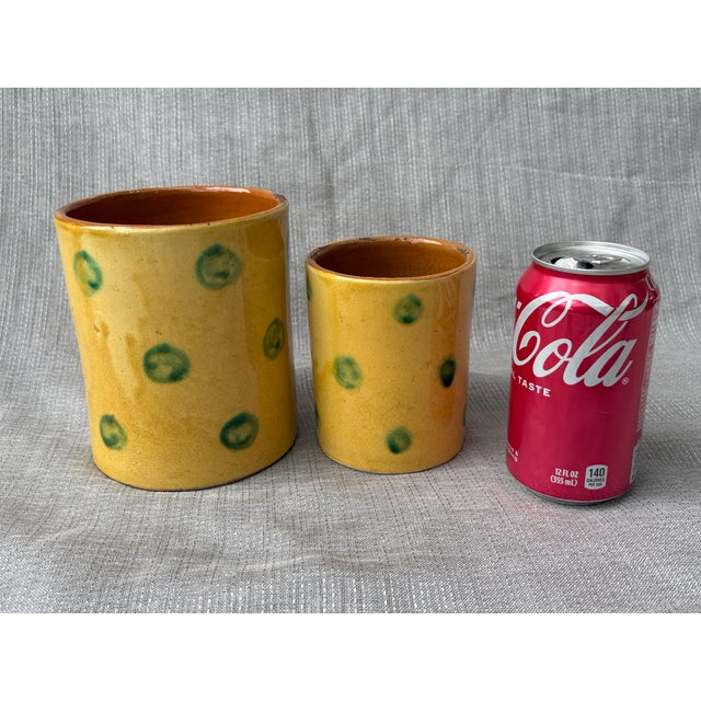 Mid 20th Century Hand Thrown French Terra Cotta Nesting Planters a Pair For Sale - Image 15 of 16