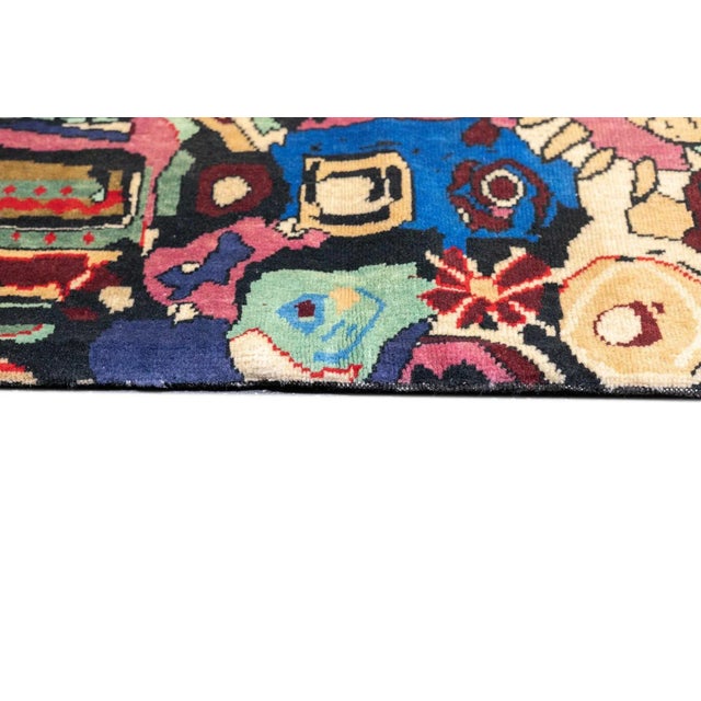 Red French Art Deco Rug 6'6'' X 9'8'' For Sale - Image 8 of 12