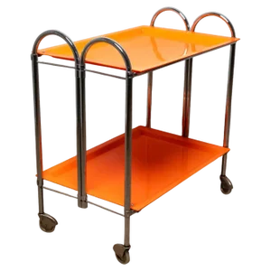 Bar or Food Cart in Plastic and Chrome Metal, 1970s