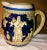 Belgian Village 1933 Countryside Stoneware Cobalt and Cream Glazed Pitcher. Has Two scenes, one on each side. The scenes...