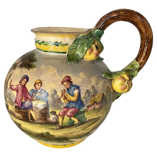 Faience Vase in Green, Red and Yellow with Lille Decor, 1757 For Sale
