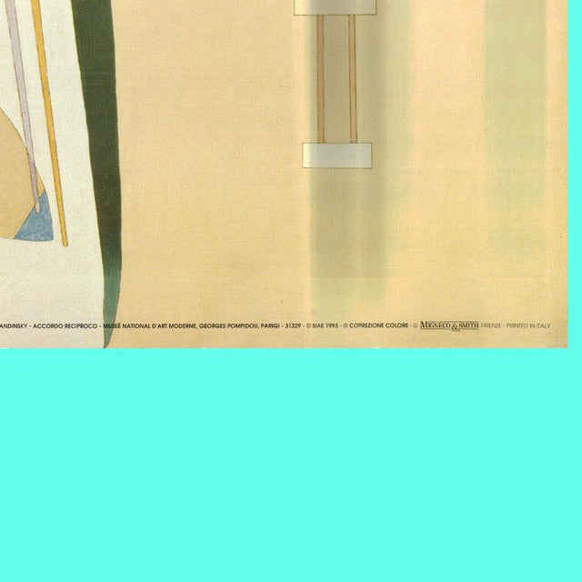 1990s 1993 Reciprocal Accords Accord Réciproque by Wassily Kandinsky Vintage Fine Art Lithography Print Poster 90s For Sale - Image 5 of 5